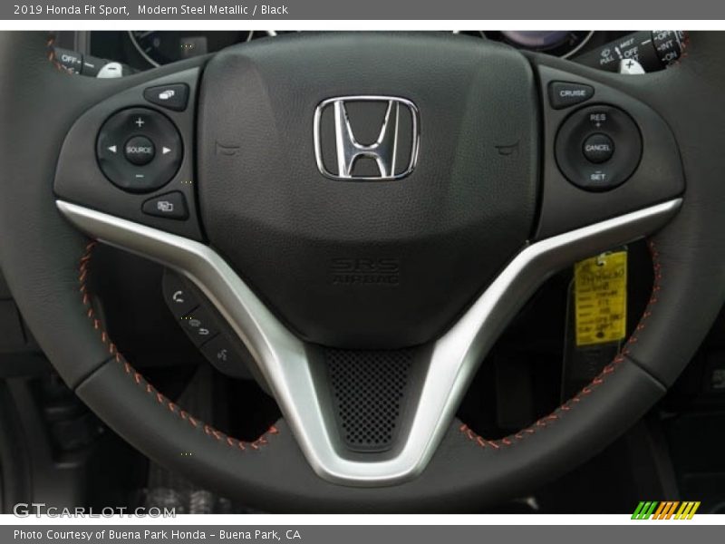 Modern Steel Metallic / Black 2019 Honda Fit Sport