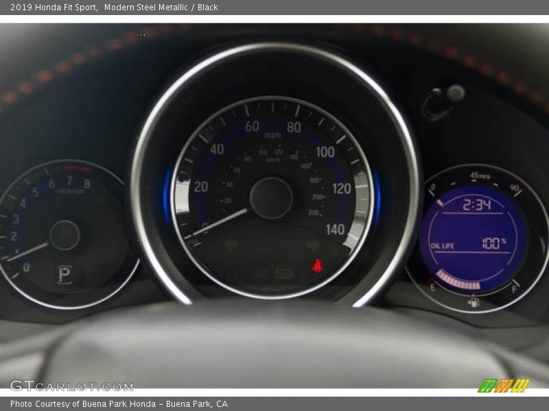 Modern Steel Metallic / Black 2019 Honda Fit Sport