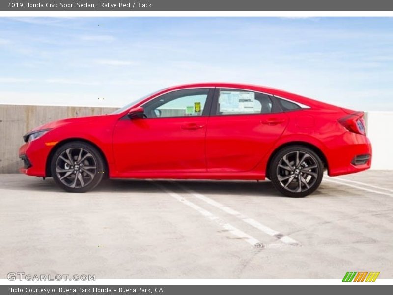 Rallye Red / Black 2019 Honda Civic Sport Sedan