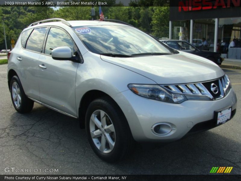 Brilliant Silver Metallic / Black 2009 Nissan Murano S AWD