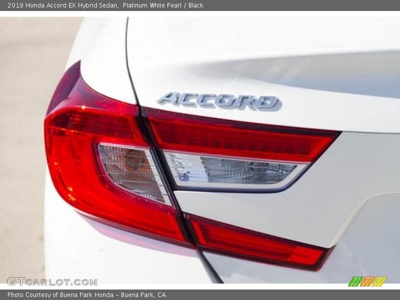 Platinum White Pearl / Black 2019 Honda Accord EX Hybrid Sedan