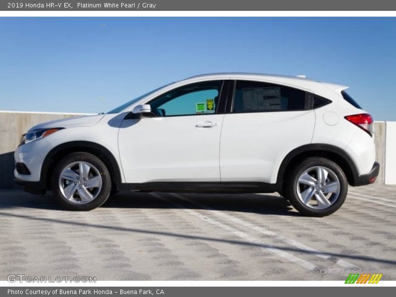 Platinum White Pearl / Gray 2019 Honda HR-V EX
