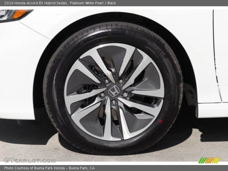 Platinum White Pearl / Black 2019 Honda Accord EX Hybrid Sedan