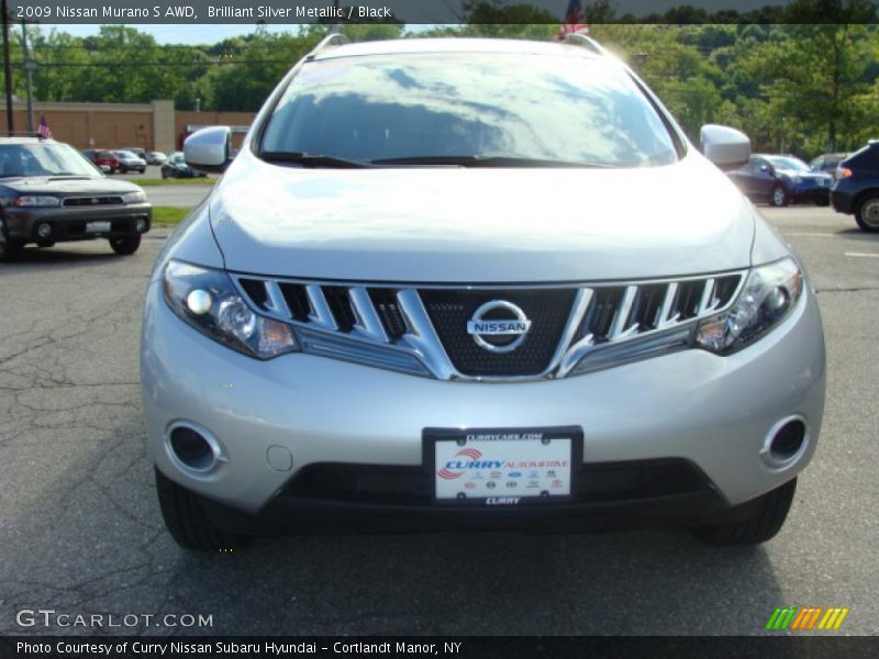 Brilliant Silver Metallic / Black 2009 Nissan Murano S AWD
