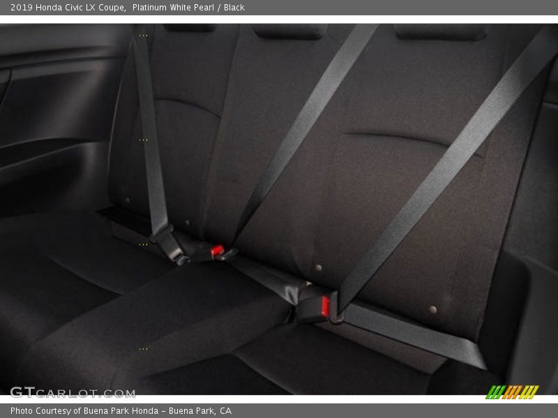 Platinum White Pearl / Black 2019 Honda Civic LX Coupe