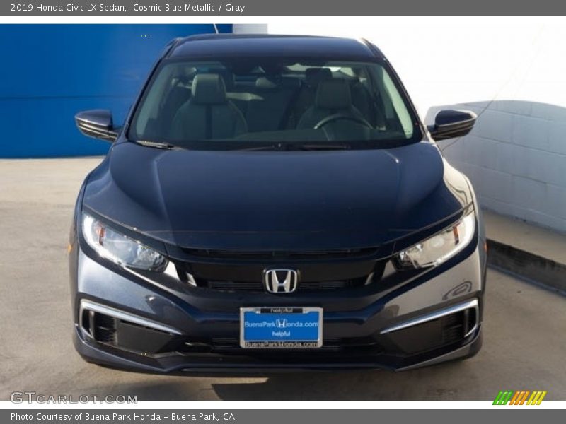 Cosmic Blue Metallic / Gray 2019 Honda Civic LX Sedan