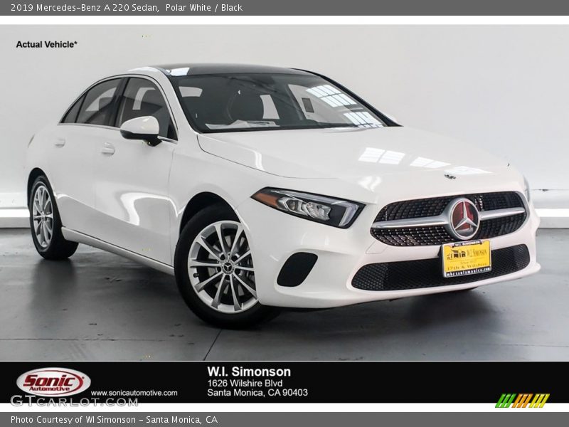 Polar White / Black 2019 Mercedes-Benz A 220 Sedan