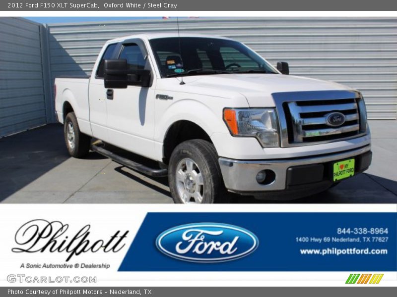 Oxford White / Steel Gray 2012 Ford F150 XLT SuperCab