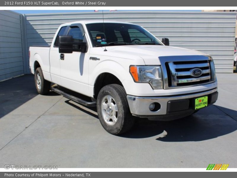 Oxford White / Steel Gray 2012 Ford F150 XLT SuperCab