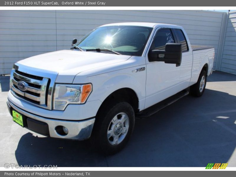 Oxford White / Steel Gray 2012 Ford F150 XLT SuperCab