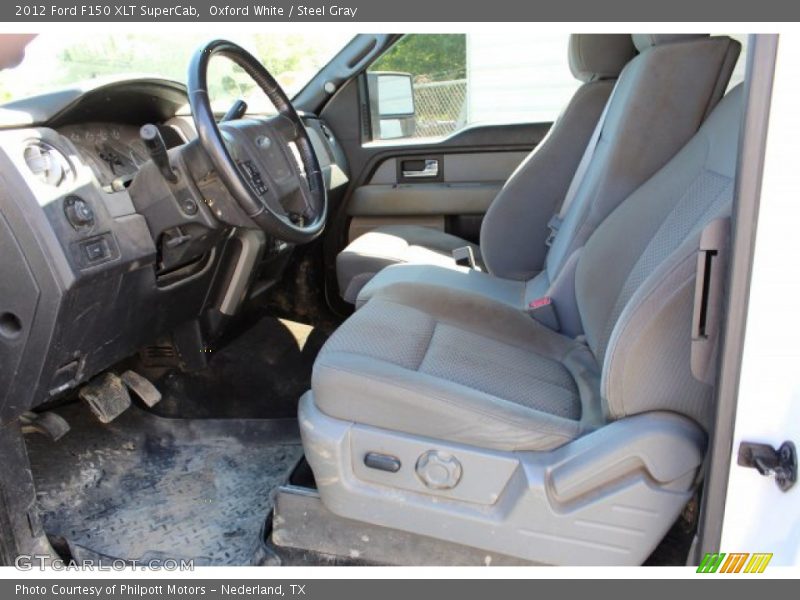 Oxford White / Steel Gray 2012 Ford F150 XLT SuperCab