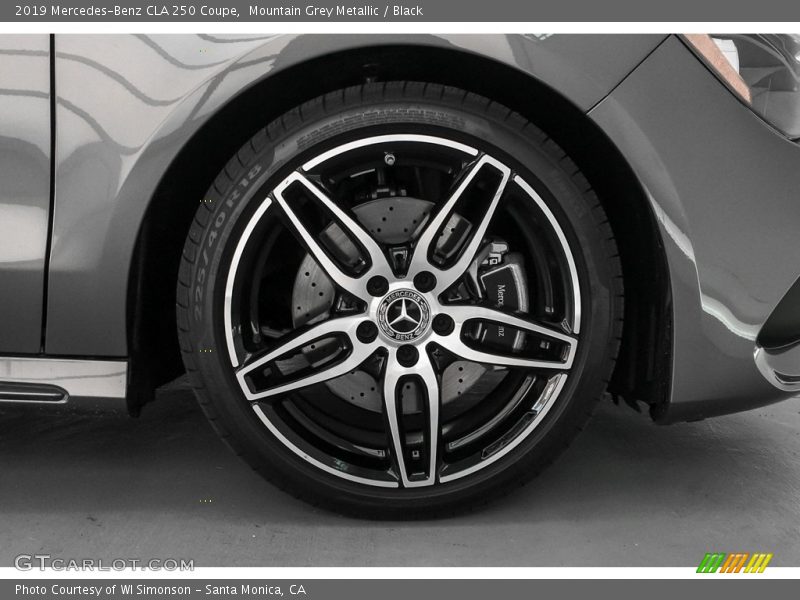 Mountain Grey Metallic / Black 2019 Mercedes-Benz CLA 250 Coupe