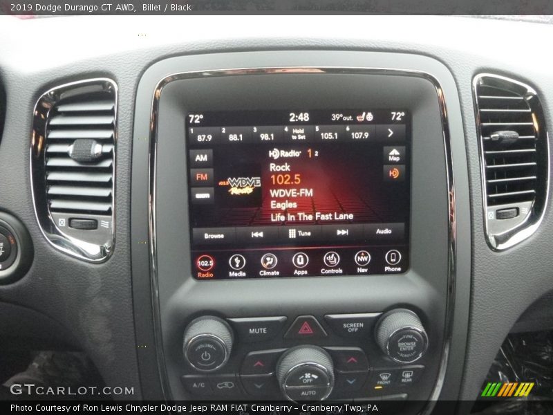 Billet / Black 2019 Dodge Durango GT AWD