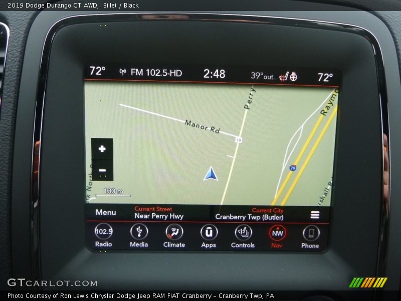 Billet / Black 2019 Dodge Durango GT AWD