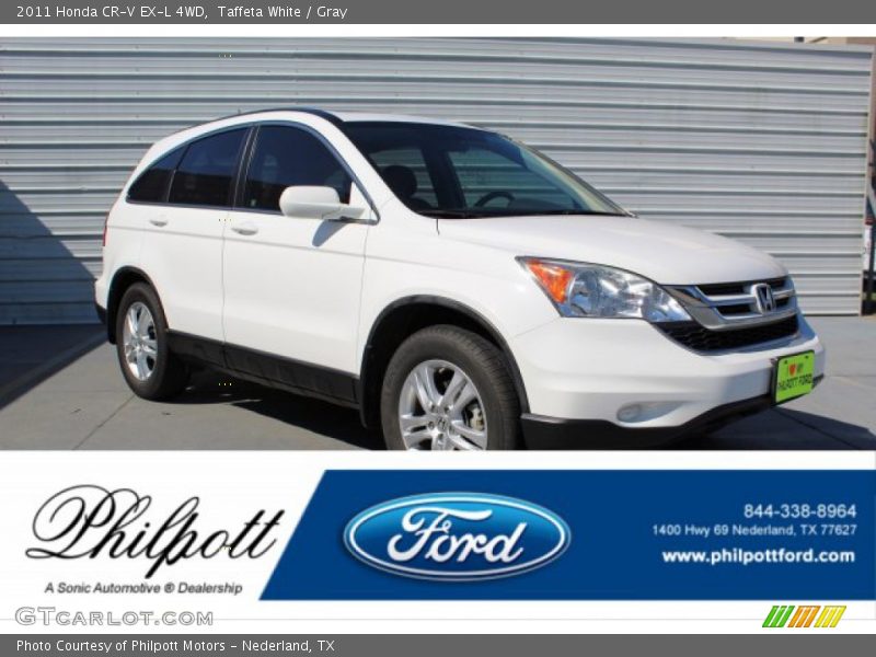 Taffeta White / Gray 2011 Honda CR-V EX-L 4WD