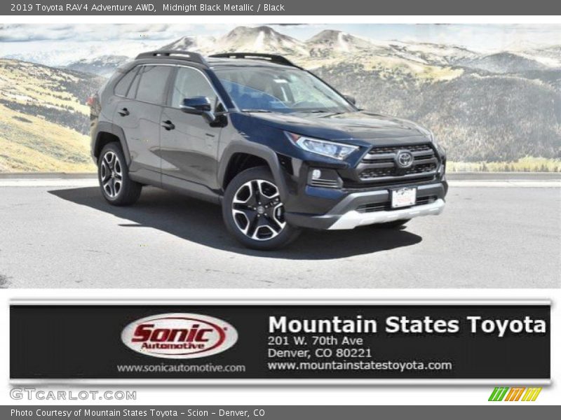 Midnight Black Metallic / Black 2019 Toyota RAV4 Adventure AWD