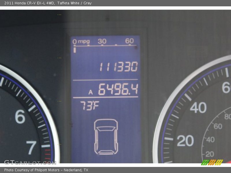 Taffeta White / Gray 2011 Honda CR-V EX-L 4WD