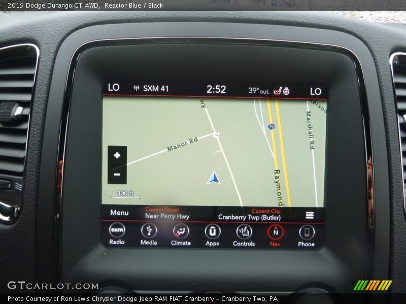 Reactor Blue / Black 2019 Dodge Durango GT AWD