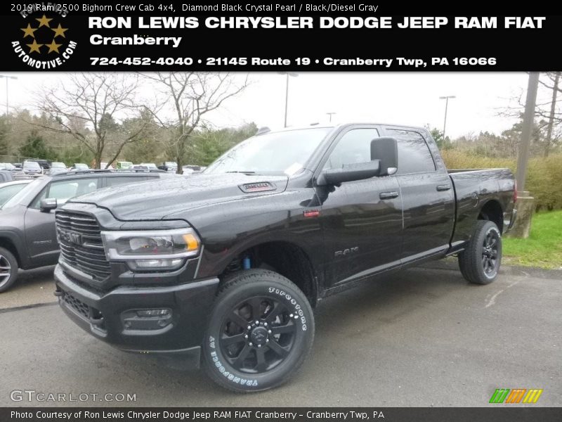Diamond Black Crystal Pearl / Black/Diesel Gray 2019 Ram 2500 Bighorn Crew Cab 4x4
