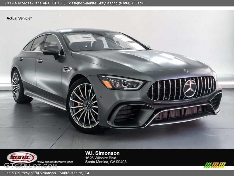 designo Selenite Grey Magno (Matte) / Black 2019 Mercedes-Benz AMG GT 63 S