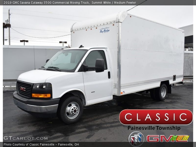 Summit White / Medium Pewter 2019 GMC Savana Cutaway 3500 Commercial Moving Truck