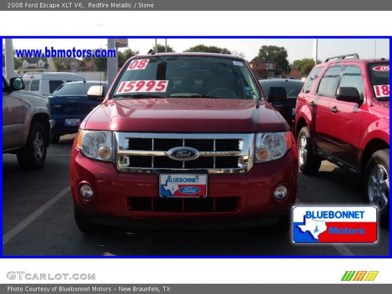 Redfire Metallic / Stone 2008 Ford Escape XLT V6