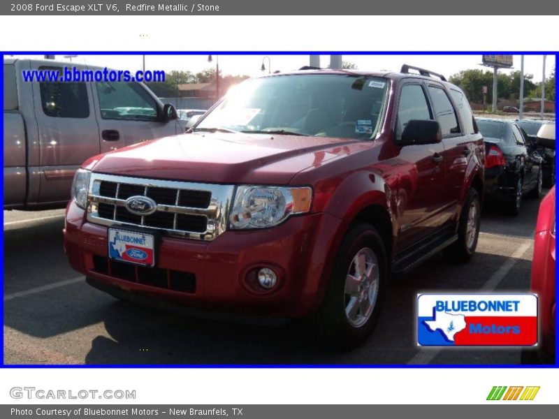 Redfire Metallic / Stone 2008 Ford Escape XLT V6