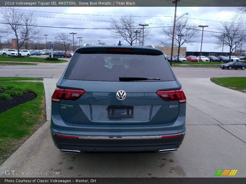 Stone Blue Metallic / Titan Black 2019 Volkswagen Tiguan SEL 4MOTION