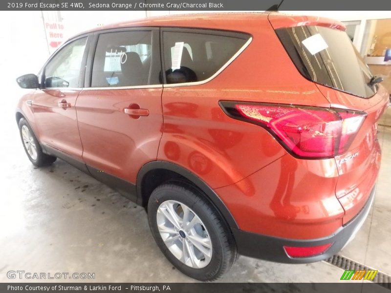 Sedona Orange / Chromite Gray/Charcoal Black 2019 Ford Escape SE 4WD