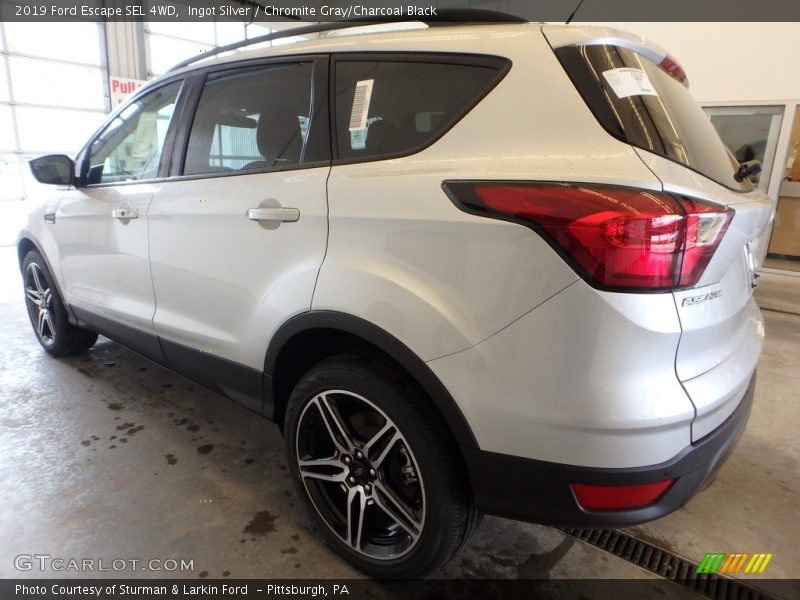 Ingot Silver / Chromite Gray/Charcoal Black 2019 Ford Escape SEL 4WD