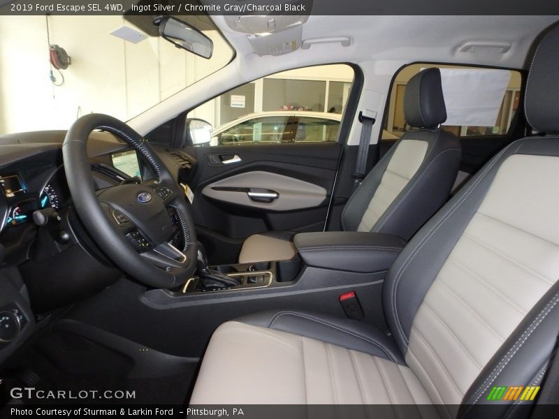 Ingot Silver / Chromite Gray/Charcoal Black 2019 Ford Escape SEL 4WD