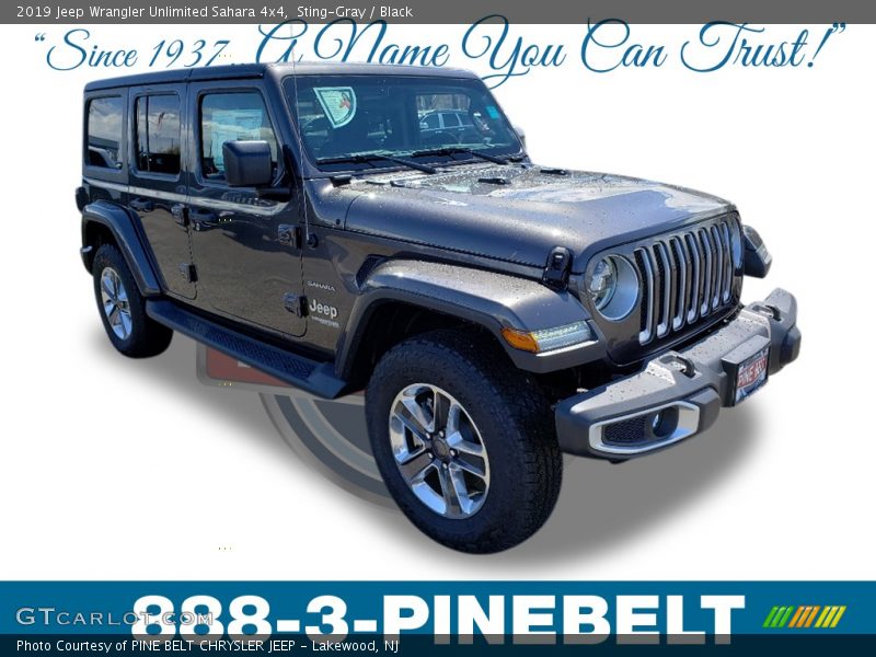 Sting-Gray / Black 2019 Jeep Wrangler Unlimited Sahara 4x4