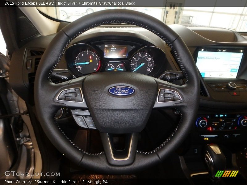 Ingot Silver / Chromite Gray/Charcoal Black 2019 Ford Escape SEL 4WD