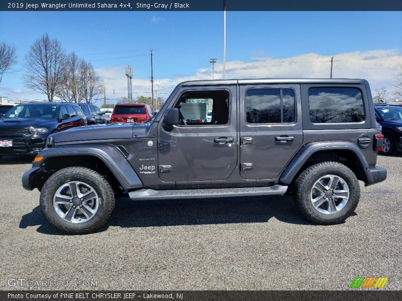 Sting-Gray / Black 2019 Jeep Wrangler Unlimited Sahara 4x4