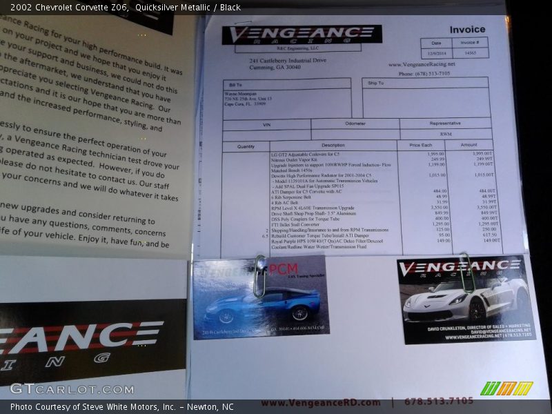 Quicksilver Metallic / Black 2002 Chevrolet Corvette Z06