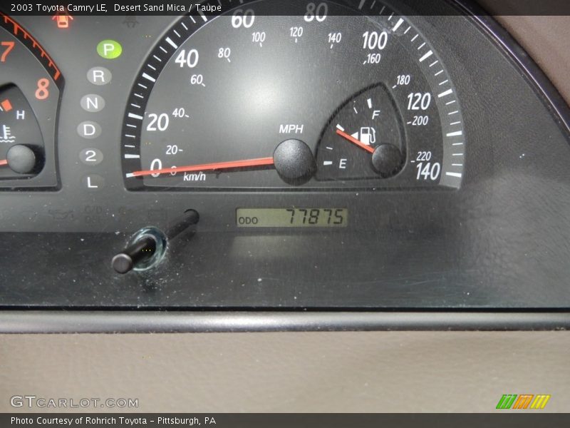 Desert Sand Mica / Taupe 2003 Toyota Camry LE