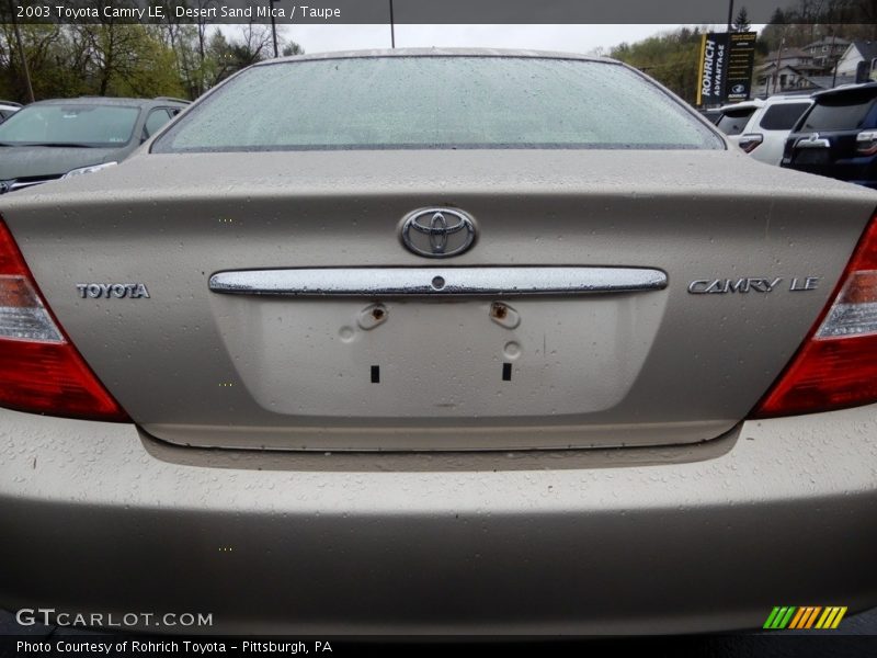 Desert Sand Mica / Taupe 2003 Toyota Camry LE