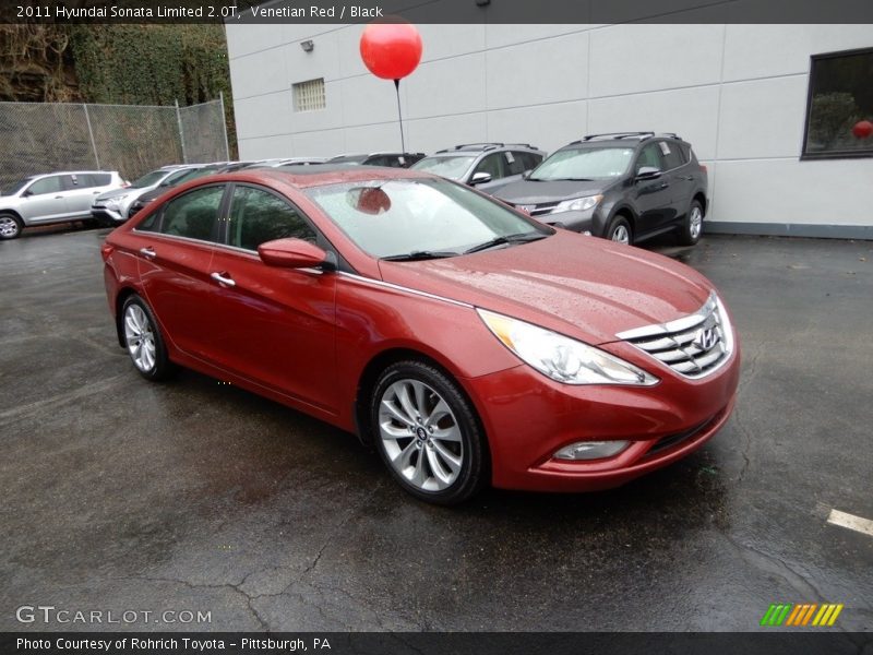 Venetian Red / Black 2011 Hyundai Sonata Limited 2.0T