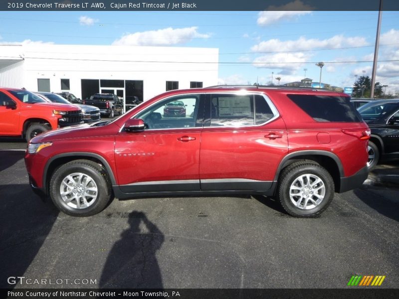 Cajun Red Tintcoat / Jet Black 2019 Chevrolet Traverse LT AWD