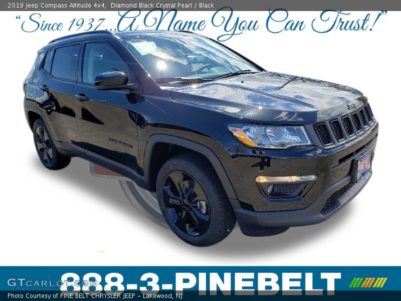 Diamond Black Crystal Pearl / Black 2019 Jeep Compass Altitude 4x4