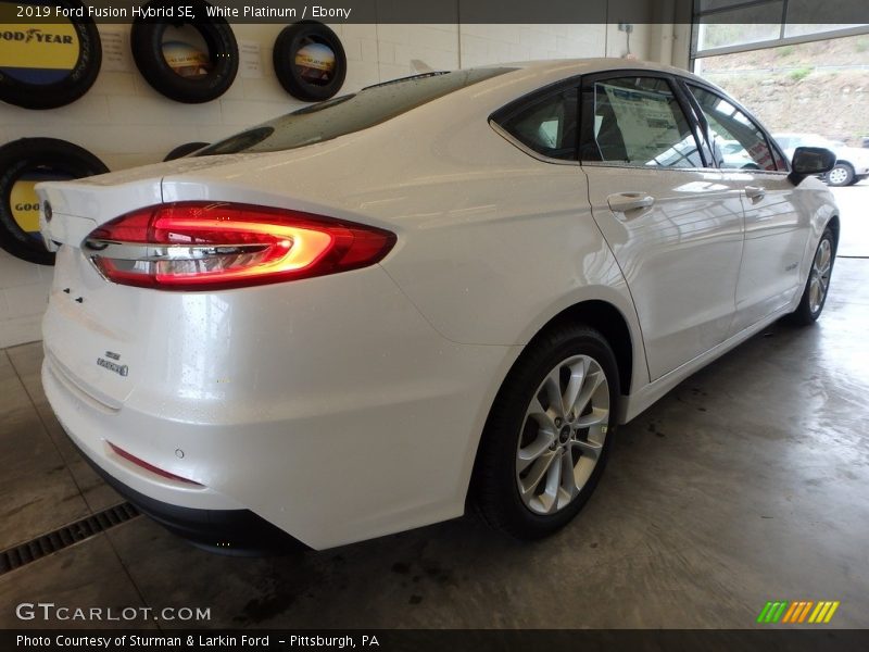 White Platinum / Ebony 2019 Ford Fusion Hybrid SE