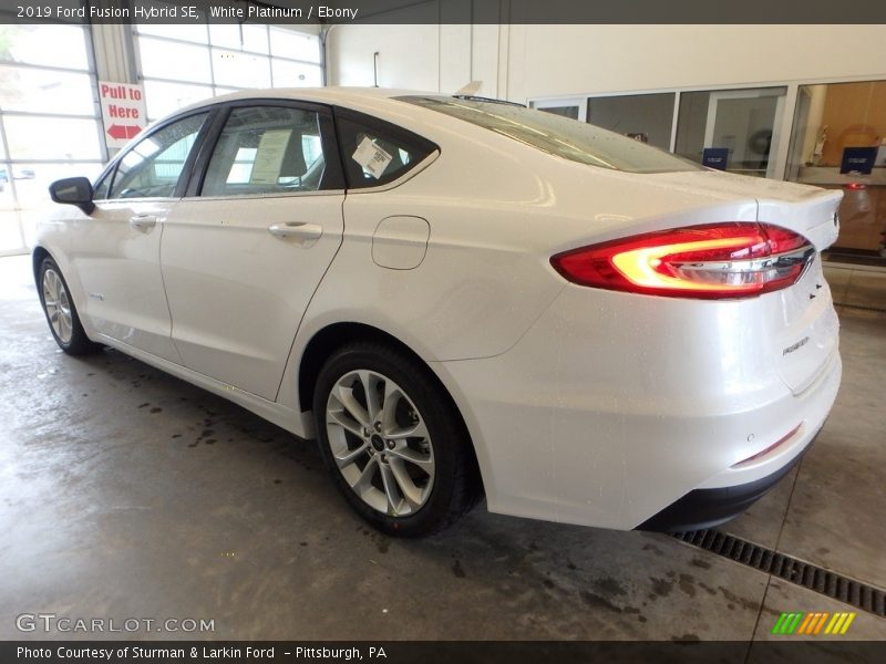 White Platinum / Ebony 2019 Ford Fusion Hybrid SE