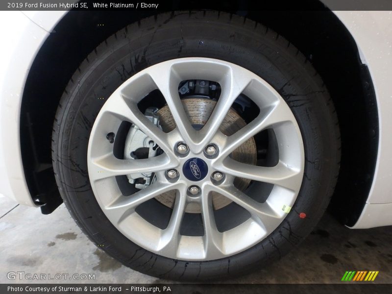 White Platinum / Ebony 2019 Ford Fusion Hybrid SE