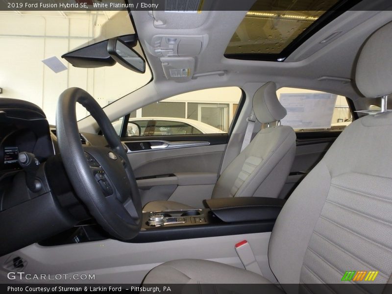 White Platinum / Ebony 2019 Ford Fusion Hybrid SE