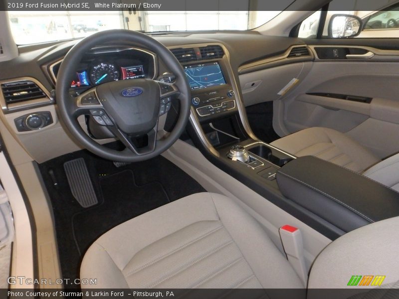 White Platinum / Ebony 2019 Ford Fusion Hybrid SE