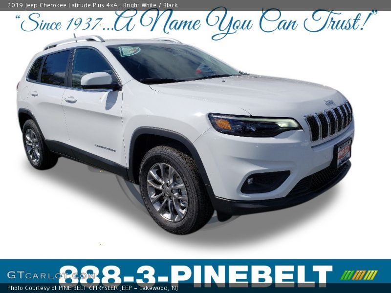Bright White / Black 2019 Jeep Cherokee Latitude Plus 4x4