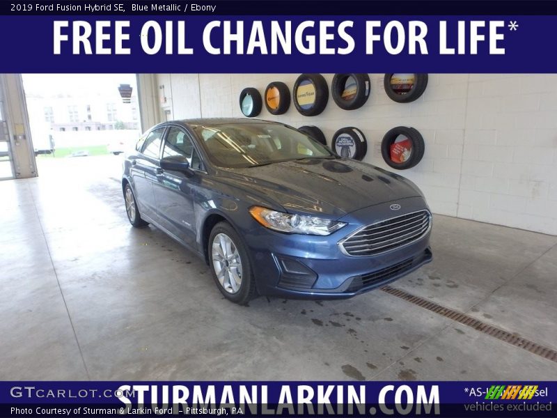 Blue Metallic / Ebony 2019 Ford Fusion Hybrid SE