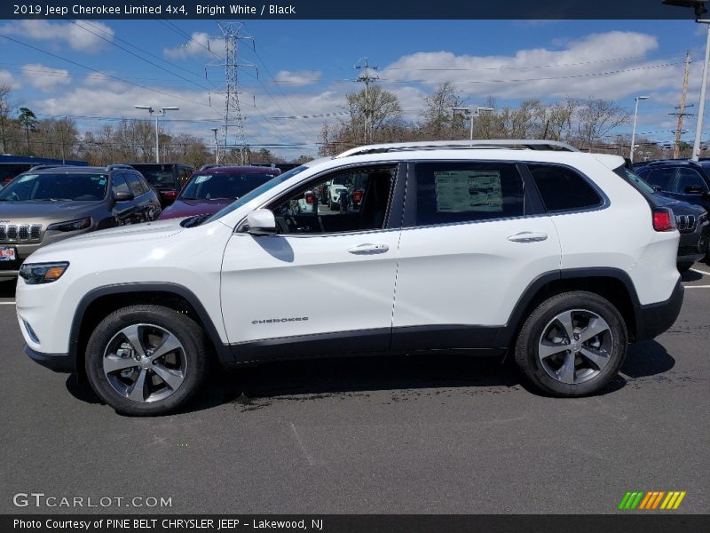 Bright White / Black 2019 Jeep Cherokee Limited 4x4