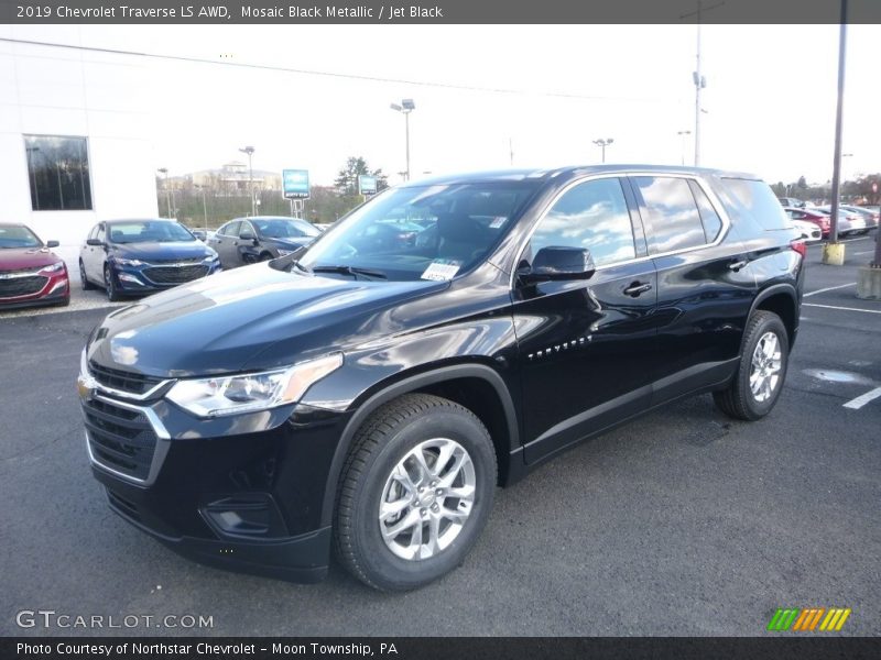 Mosaic Black Metallic / Jet Black 2019 Chevrolet Traverse LS AWD