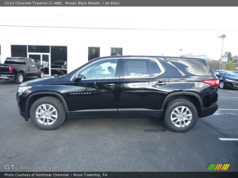 Mosaic Black Metallic / Jet Black 2019 Chevrolet Traverse LS AWD